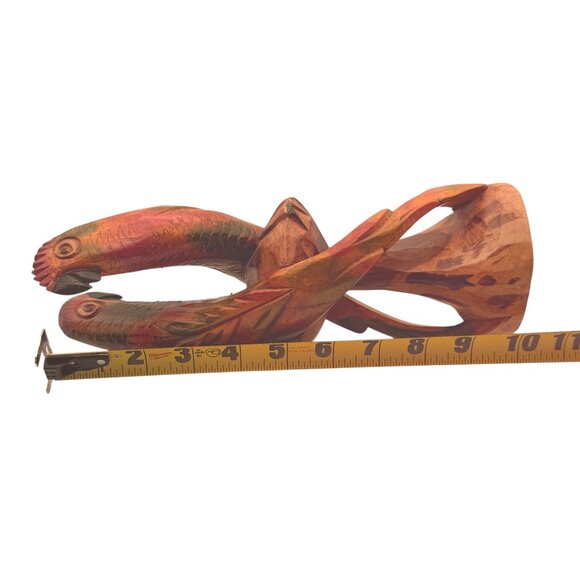 Hand-Carved Wooden Parrot Sculpture Figurine From Jamaica 2016 - Picture 7 of 7